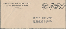 Vereinigte Staaten Von Amerika: 1943 - 1947, Pre-printed Envelopes Of The House Of Representatives ( - Storia Postale