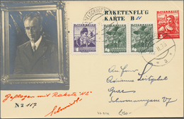 Raketenpost: 1935 (25. Feb.) AUSTRIA: Two Covers And A Postcard Flown By Rockets N1 And N2 Respectiv - Otros & Sin Clasificación
