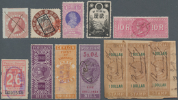 Fiskalmarken: 1880's-1930's Ca.: Some Hundred Fiscal Stamps Worldwide, Most Of Them From The British - Other & Unclassified