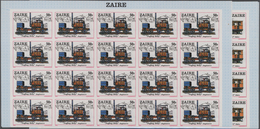 Thematik: Eisenbahn / Railway: 1980, Zaire. Complete Set LOCOMOTIVES (8 Values) In IMPERFORATE Parti - Treni