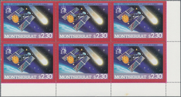 Thematik: Raumfahrt / Astronautics: 1985, Montserrat, Halley's Comet, Investment Lot Of Full Sheets - Otros & Sin Clasificación