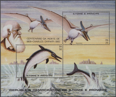 Thematik: Tiere-Dinosaurier / Animals-dinosaur: 1982, Sao Thome And Principe, Extinct Animals, Compl - Prehistóricos
