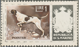 Thematik: Tiere-Hunde / Animals-dogs: 1956, San Marino, 1lire "Pointer", Two Photographic B/w Essays - Dogs