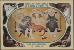 Thematik: Tiere-Katzen / Animals-cats: 1981, Sao Thome And Principe, 500 Copies Of The IMPERFORATED - Gatos Domésticos