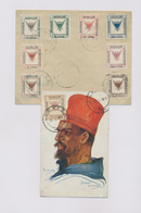 Albanien - Lokalausgaben: KORCE, 1914/1920, Valuable Collection With Ca.40 Stamps And 6 Covers/cards - Albanië