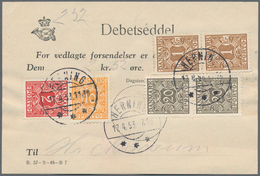 Dänemark: 1870/1995, Holding Of Ca. 200 Letters, Cards And Postal Stationery, Incl. Registered Mail, - Brieven En Documenten