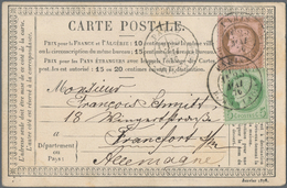 Frankreich: 1876 Approx. 30 Precursor Cards (cartes Précuseurs), Some Errors In The Print Data (miss - Colecciones Completas