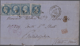 Frankreich - Stempel: 1833/1868, Lot Of Three Entires With Better Postmarks Referring To "Parliament - 1849-1876: Periodo Classico