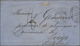 Großbritannien - Stempel: 1862/1930, Two Entires: Stampless Cover With Duplex Mark "INTERNATIONAL EX - Storia Postale