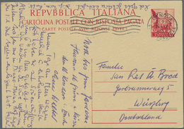 Italien: 1860-1970, Spannender Bestand Mit Rund 350 Briefen, Ganzsachen, Belegen, Ansichtskarten Und - Collections