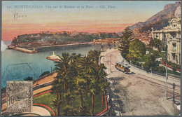 Monaco: 1887-1953, Partie Mit 50 Briefen, Belegen Und Ganzsachen, Dabei Auch Nette Ansichtskarten, Z - Cartas & Documentos
