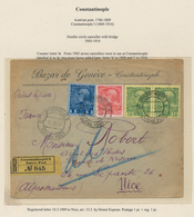 Österreichische Post In Der Levante: 1845/1914, Sammlung Mit Ca.40 Belegen Aus CONSTANTINOPEL, Dabei - Oriente Austriaco