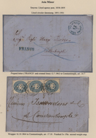Österreichische Post In Der Levante: 1852/1911, Sammlung Mit Ca.30 Belegen Aus SMYRNA, Dabei Vorphil - Oriente Austriaco