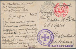 Österreich - Militärpost / Feldpost: 1915/18 (ca.), 70 Feldpostbelege I. Weltkrieg, Mit Tagestempeln - Other & Unclassified