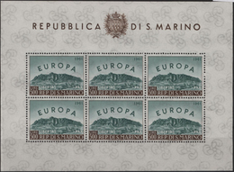 San Marino: 1961, Europa, 42 Miniature Sheets Mint Never Hinged, Some May Have Small Imperfections L - Ongebruikt
