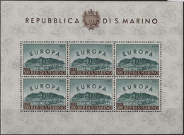 San Marino: 1961, Europa, 42 Miniature Sheets Mint Never Hinged, Some May Have Small Imperfections L - Neufs