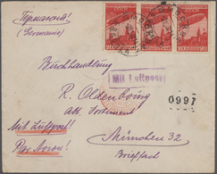 Sowjetunion: 1909/62 Album With Ca. 75 Letters, Picture-postcards And Used Postal Stationery (some P - Storia Postale