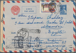 Sowjetunion: 1948/1984 (ca.), Correspondence Yerevan/Armenian SSR To Alexandria/Egypt, Assortment Of - Storia Postale