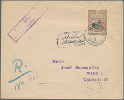 Türkei: 1900/1935 (ca.), Over 200 Envelopes, Folded Letters And Postal Stationeries, With A Large Pa - Usados