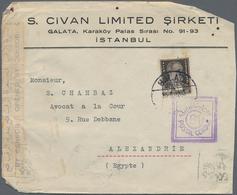 Türkei: 1948/1958 (ca.), Correspondence To Alexandria/Egypt, Assortment Of Apprx. 56 Commercial Cove - Usados