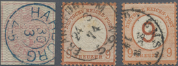 Altdeutschland Und Deutsches Reich: 1850/1939, Konvolut Mit über 50 Marken Auf Steckkarten, Dabei Al - Colecciones