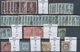 Deutsches Reich: 1875-1930, Gemischte Partie Auf 30 Steckkarten, Beginnend Mit Pfennige, Viel Infla - Verzamelingen