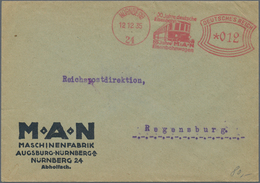 Deutsches Reich: 1920-1945, Freistempel, Partie Mit Rund 100 Briefen Und Belegen, Dabei Einige Thema - Sammlungen