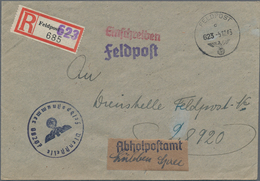 Feldpost 2. Weltkrieg: 1940/1944, Sammlung Mit Ca.90 Feldpost-Einschreibebriefen, Dabei Viele Versch - Otros & Sin Clasificación
