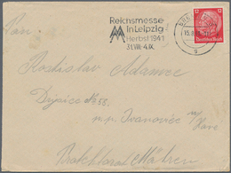 Kriegsgefangenen-Lagerpost: 1940/1944, III.Reich, Lot Von Vier Fremdarbeiter-Belegen, Dabei Gemeinsc - Other & Unclassified