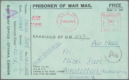 Kriegsgefangenen-Lagerpost: 1941/1947 Ca., Sammlung Mit Ca.120 Belegen Im Album, Dabei KGF-Post Meis - Andere & Zonder Classificatie
