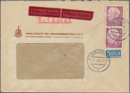 Bundesrepublik Deutschland: 1954 - 1957 (ca.), Posten Von Ca. 40 Briefen Mit Heuss-Frankaturen Nach - Verzamelingen