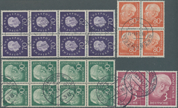 Bundesrepublik Deutschland: 1954/1960, Partie Mit Gestempelten Paaren Und Einheiten Heuss I Bis III - Colecciones