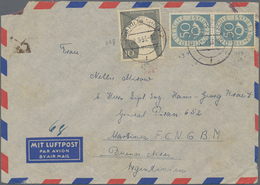 Bundesrepublik Deutschland: 1955 - 1957 (ca.), Kleiner Posten Von Etwa 15 Briefen Mit Posthornfranka - Sammlungen