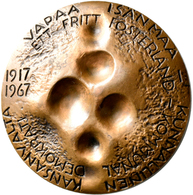 Medaillen Alle Welt: Finnland: Bronzemedaille 1967 Von Kauko Räsänen, Auf Den 50. Jahrestag Der Unab - Zonder Classificatie