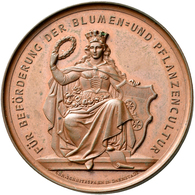 Medaillen Deutschland: Mainz: Bronzemedaille 1863 Von Chr. Schnitzspahn, Auf Die Erste Große Blumena - Altri & Non Classificati