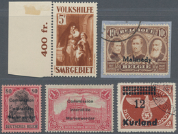 Deutschland: 1917/1955, Konvolut Mit Besseren Ausgaben Verschiedener Gebiete Auf 14 Alten Loskarten, - Sammlungen