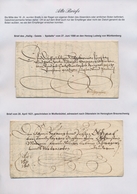 Altdeutschland - Vorphila: 1588/1863, Sammlungspartie Von Markenlosen Briefen (meist Vorphila), Post - Prephilately