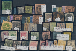Altdeutschland: 1850/1871, Gestempeltes Und Ungebrauchtes Steckkartenlot Von über 220 Marken Von Bad - Colecciones