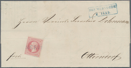 Altdeutschland: 1853/1863, Lot Von Fünf Belegen: Württemberg MiNr. 1 Auf Doppelt Verwendetem Brief, - Colecciones