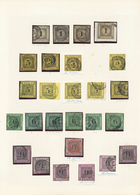 Baden - Marken Und Briefe: 1851/1867, Gestempelte Sammlung Von 134 Marken Sauber Auf Blanko-Blättern - Altri & Non Classificati