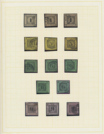 Baden - Marken Und Briefe: 1851/1868, Saubere Gestempelte Sammlung Von 76 Marken Auf Albenblättern A - Otros & Sin Clasificación
