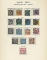 Baden - Marken Und Briefe: 1851/68, Numerisch Vollständige Sammlung Im Schaubekalbum, Es Wurde Vorwi - Altri & Non Classificati