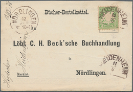 Bayern - Marken Und Briefe: 1876-1920 Inkl. Porto Und Dienst, Tolle Sammlung Von Ca. 620 Belegen Mit - Sonstige & Ohne Zuordnung