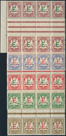 Bayern - Dienstmarken: 1908, Dienstmarken 3 Pf Bis 50 Pf. Mit Rotem "E" Je Vier Postfrische Senkrech - Andere & Zonder Classificatie