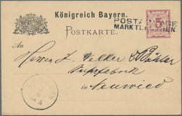 Bayern - Ganzsachen: 1874/1919, Vielseitige Partie Von Ca. 235 Bedarfsgebrauchten Ganzsachen Mit Tex - Otros & Sin Clasificación