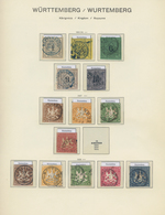 Württemberg - Marken Und Briefe: 1850/1920, Numerisch Fast Vollständige Sammlung (mit Ausnahme Von U - Andere & Zonder Classificatie