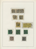 Württemberg - Marken Und Briefe: 1851/1856, Alte Sammlung Der 1. Ausgabe Auf 14 Selbstgestalteten Al - Andere & Zonder Classificatie