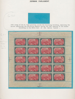 Deutsches Reich: 1860/1920 (ca.), Vielseitige Partie Zum Thema "Parlament", Dabei Zwei Originalbögen - Collections