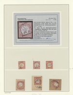 Deutsches Reich - Brustschild: 1872/75, Kleine Spezialsammlung Brustschild-Marken, Dabei Einheiten, - Verzamelingen