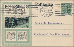 Deutsches Reich - Germania: 1911/1919, Partie Von Ca. 46 Gelaufenen Karten Mit Reklame-Zudrucken, Me - Colecciones